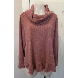 MAEVE Anthropologie Womens SWEATER Long Sleeve PINK Cowl Neck Size L